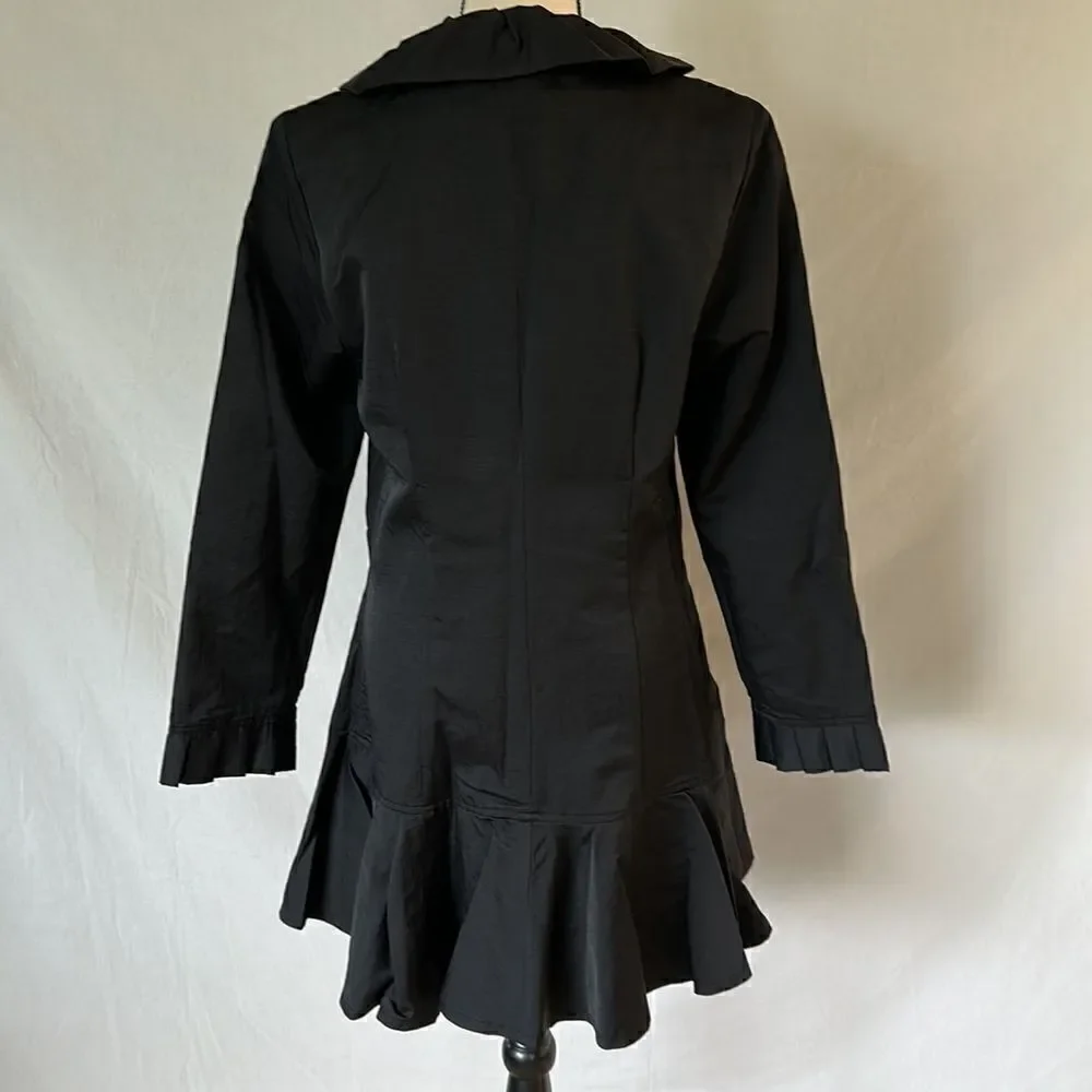 Saga women’s black ruffle jacket size 1 - Picture 6 of 15